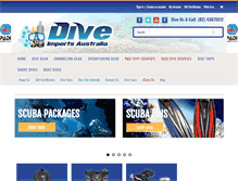 Tablet Screenshot of diveimportsaustralia.com.au